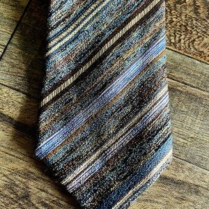 Missoni Striped Blue  Multicolored Silk Tie